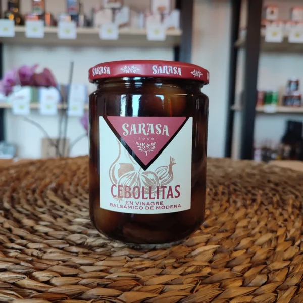 Cebollitas en vinagre balsámico de módena, Sarasa